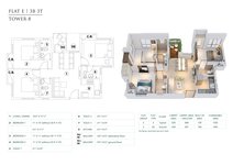 3 bhk with 3T Floor Plan of Solaris Shalimar