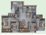 4 bhk floor plan of dosti greenscapes