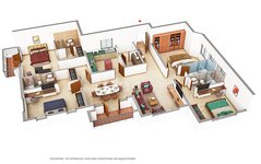 4 bhk floor plan of Yoo One