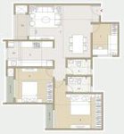3 bhk floor plan of goyal orchid life