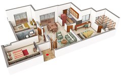 3 bhk floor plan of prestige glenbrook