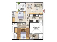 2 BHK Floor Plan of Godrej Elevate