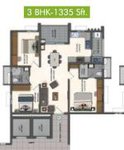 3 bhk floor plan of pavani mirabilia