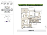 2 BHK Floor Plan of Asteria By Courtyard in Pokhran 2 Thane