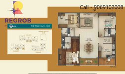 LEPL Mid Valley City Mangalagiri Guntur Vijayawada 3bhk Floor Plan