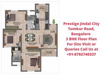 Prestige Jindal City Tumkur Road, Bangalore 3 BHK Floor Plan