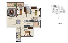 3 bhk floor plan  mims habitat