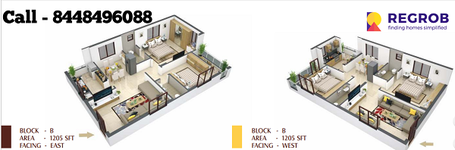 Northface Grandeur Gollapudi Vijayawada 2bhk Floor Plan