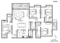 4 BHK Floor Plan of Assetz Marq 2.0