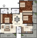 3 BHK Floor Plan of Govianu Ace Grand