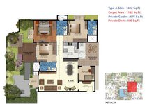 4 BHK Floor Plan of Arge Urban Bloom