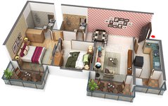2 BHK Floor Plan of Silver Oak Residences