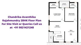 Raki Avenues Chandtika Avanthika Rajahmundry 2 BHK Floor Plan