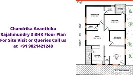 Raki Avenues Chandtika Avanthika Rajahmundry 3 BHK Floor Plan
