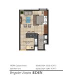 Brigade Cornerstone Studio apartments floor plan