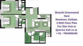 Shrachi Greenwood Nest Rajarhat, Kolkata 2 BHK Floor Plan