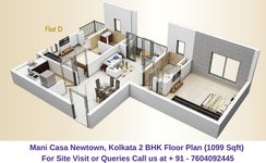Mani Casa Newtown, Kolkata 2 BHK Floor Plan 1099 Sqft