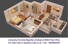Loharuka Freshia Rajarhat Kolkata 2 BHK Floor Plan