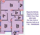Magnolia Melody Rajarhat Kolkata 2 BHK Floor Plan 894 Sqft