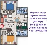 Magnolia Enjoy Rajarhat Kolkata 2 BHK Floor Plan 603 Sqft