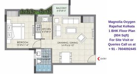 Magnolia Oxygen Rajarhat Kolkata 1 BHK Floor Plan 804 Sqft