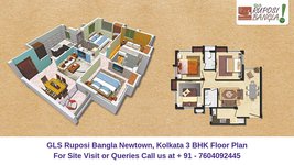 GLS Ruposi Bangla Newtown, Kolkata 3 BHK Floor Plan