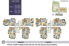 3 BHK Floor Plan of Myhna Maple