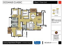 3 BHK floor plan of Oceanus Classic
