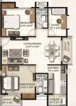2 BHK Floor Plan of Narya 5 Elements