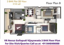 VR Nexus Gollapudi Vijayawada 3 BHK Floor Plan