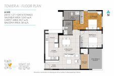2 bhk floor plan DNR Casablanca