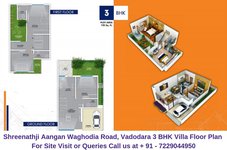 Shreenathji Aangan Waghodia Road, Vadodara 3 BHK Villa Floor Plan