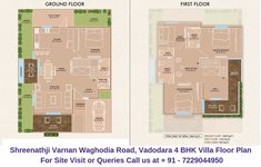 Shreenathji Varnan Waghodia Road, Vadodara 4 BHK Villa Floor Plan