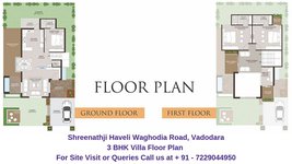Shreenathji Haveli Waghodia Road, Vadodara 3 BHK Villa Floor Plan