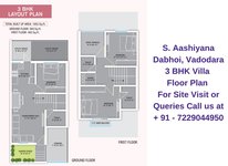 S. Aashiyana Dabhoi, Vadodara 3 BHK Villa Floor Plan