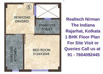 Realtech Nirman The Indiana Rajarhat, Kolkata 1 BHK Floor Plan