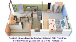 Realtech Nirman Basanta Rajarhat, Kolkata 1 BHK Floor Plan