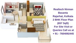 Realtech Nirman Basanta Rajarhat, Kolkata 2 BHK Floor Plan 657 Sqft