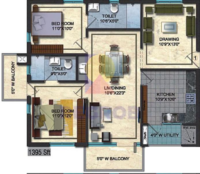 Theme Ambience Golf View floor plan