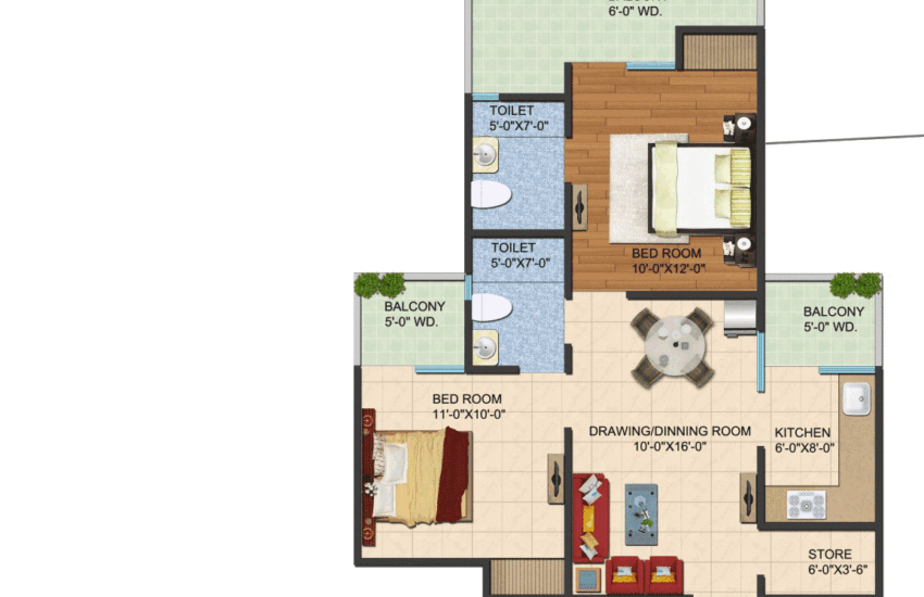 2 BHK Apartment in Galaxy Vega