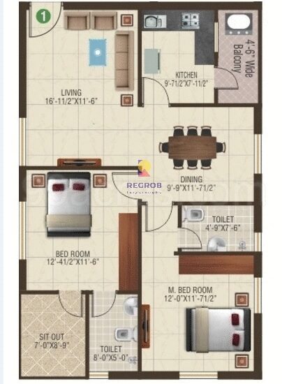 2 BHK For Sale In Aditya Heights
