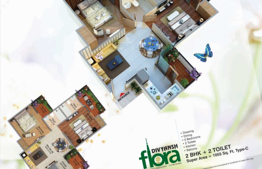 2 bhk for sale in Divyansh Flora