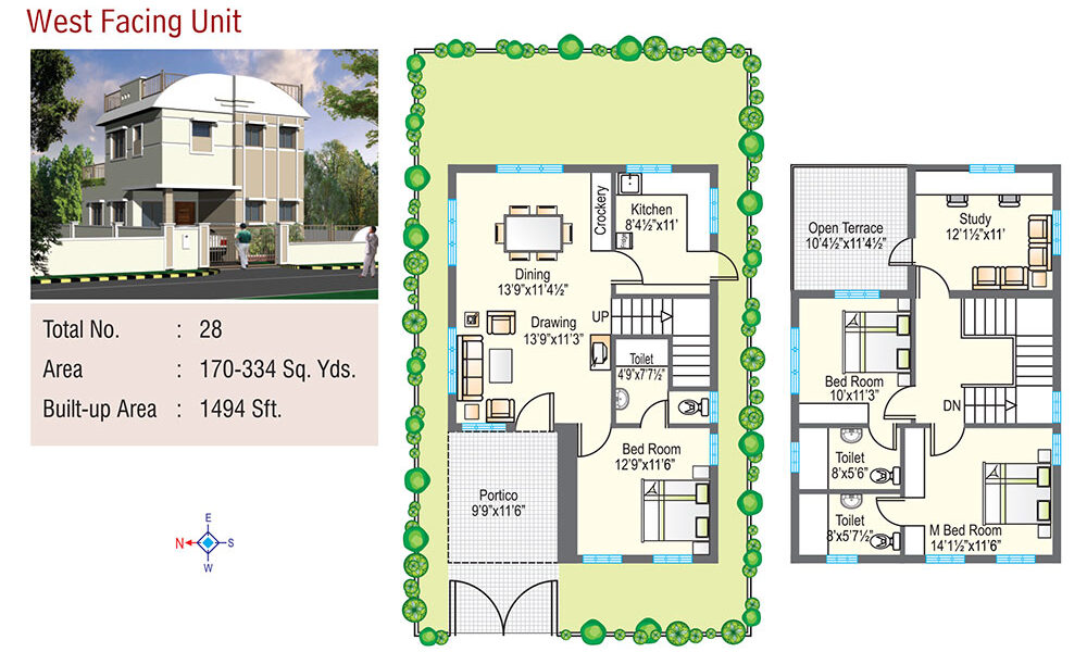 3 BHK villa for sale in Harmony Homes