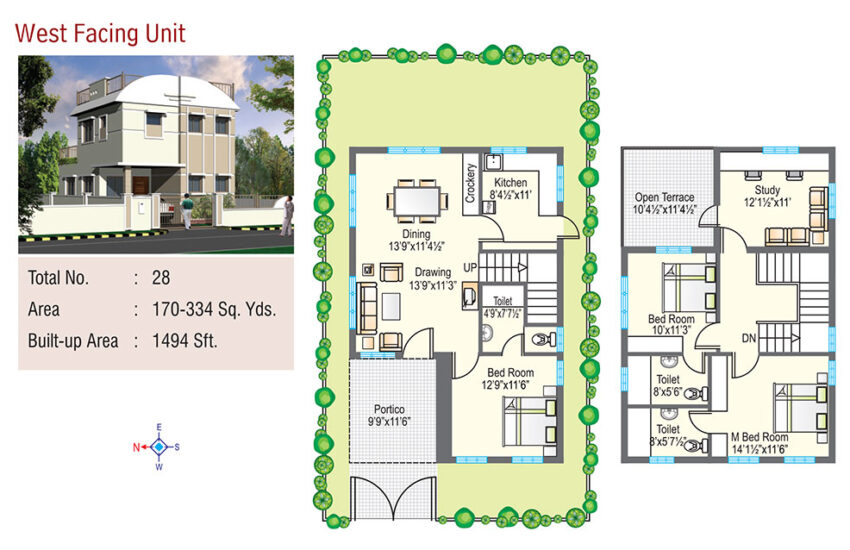 3 BHK villa for sale in Harmony Homes