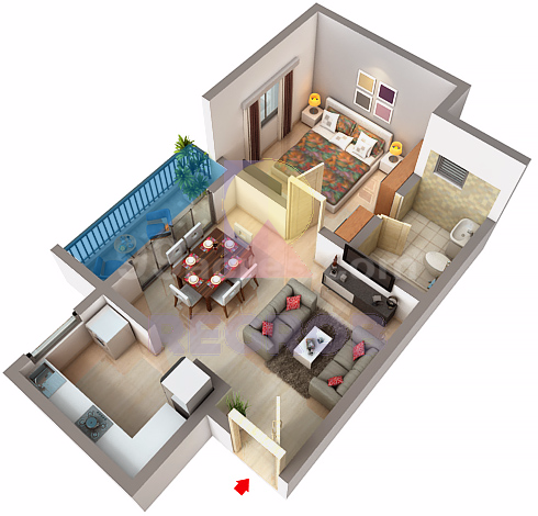 1 BHK in Bren Champions Square