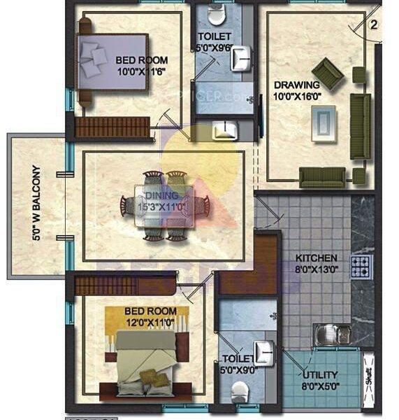 2 bhk apartment for sale in Theme Ambience Golf View