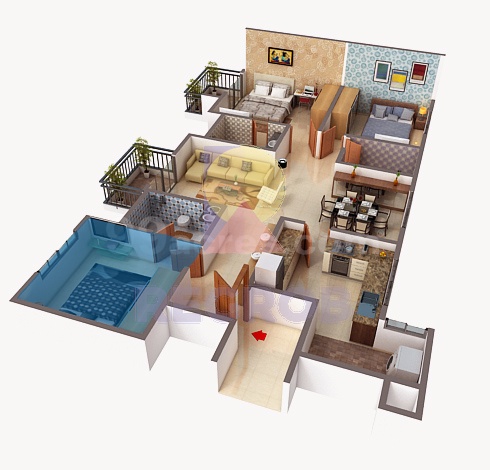 3 BHK for sale in Prestige Ferns Residency