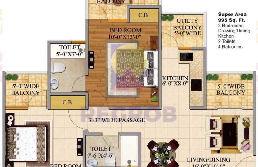 2 BHK Apartment in Bulland Elevates