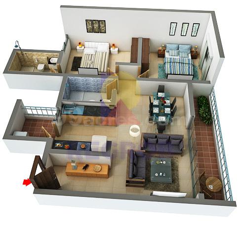 2 BHK in Palazza City