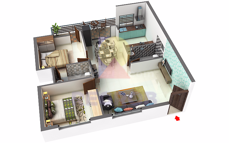 2 BHK for sale in Puja Navarathna